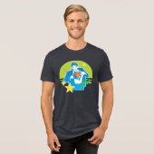 Superman 80's Style Tri-Blend Shirt (Vorderseite voll)