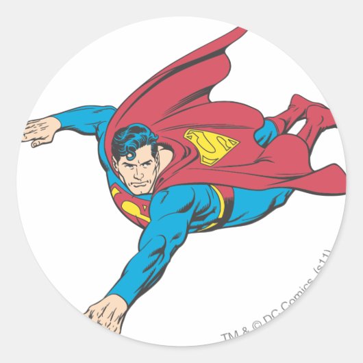 Superman 90 runder aufkleber (Vorderseite)