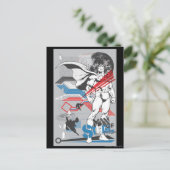 Superman - Absurd Collage Poster Postkarte (Stehend Vorderseite)