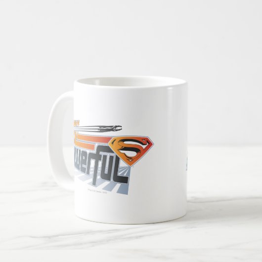 Superman All Powerful Kaffeetasse (Vorderseite Links)