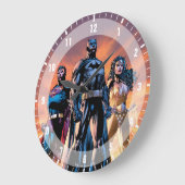 Superman, Batman & Wonder Woman Trinity Große Wanduhr (Winkel)