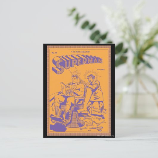 Superman bekommt einen Haarschnitt Postkarte (Stehend Vorderseite)