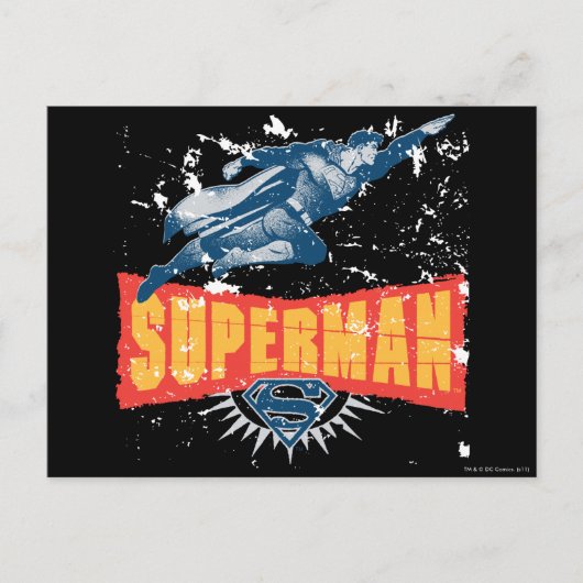 Superman bekümmert postkarte (Vorderseite)