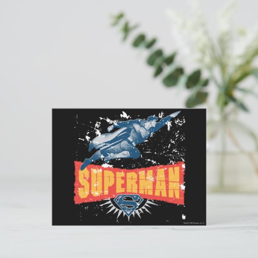 Superman bekümmert postkarte (Stehend Vorderseite)