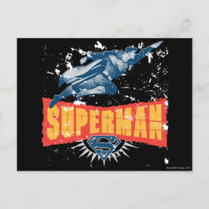 Superman bekümmert postkarte