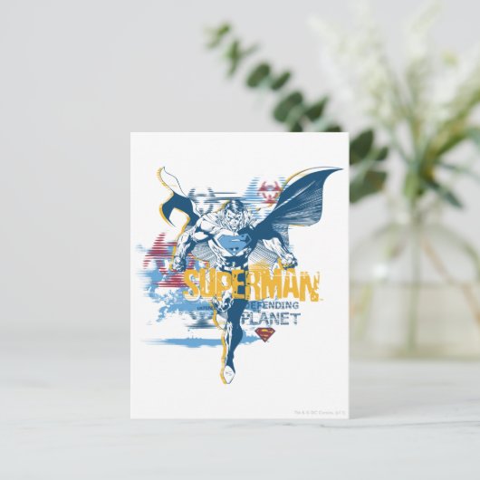 Superman Bio Design Postkarte (Stehend Vorderseite)