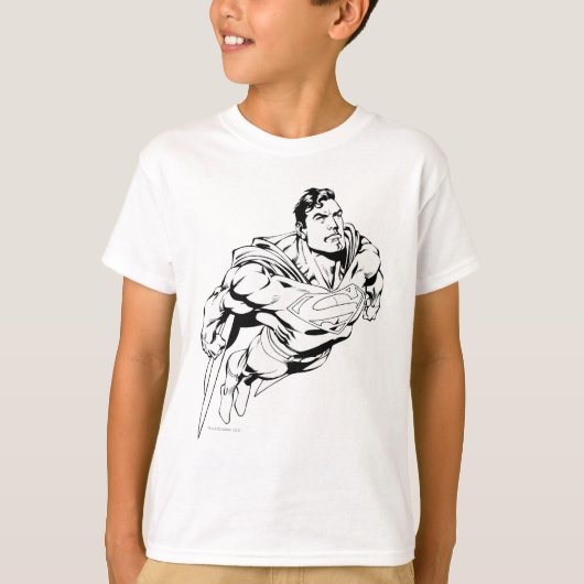 Superman Black and White 1 T-Shirt (Vorderseite)