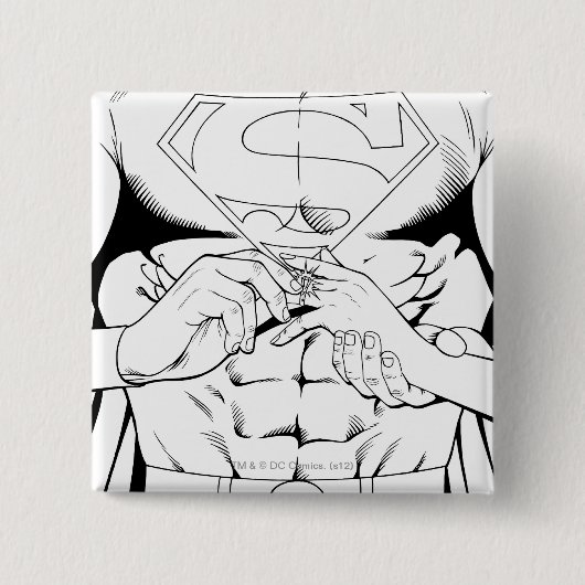 Superman Black and White 3 Button (Vorderseite)