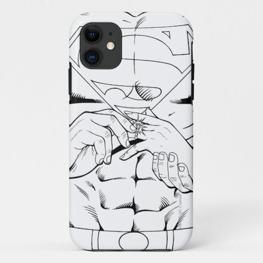 Superman Black and White 3 Case-Mate iPhone Hülle (Rückseite)