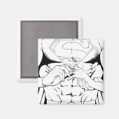 Superman Black and White 3 Magnet (Vorderseite/Rückseite)