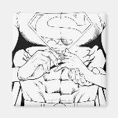 Superman Black and White 3 Magnet (Vorne)