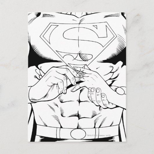 Superman Black and White 3 Postkarte (Vorderseite)