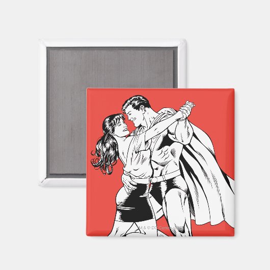 Superman Black and White 4 Magnet (Vorderseite/Rückseite)