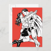 Superman Black and White 4 Postkarte (Vorne/Hinten)