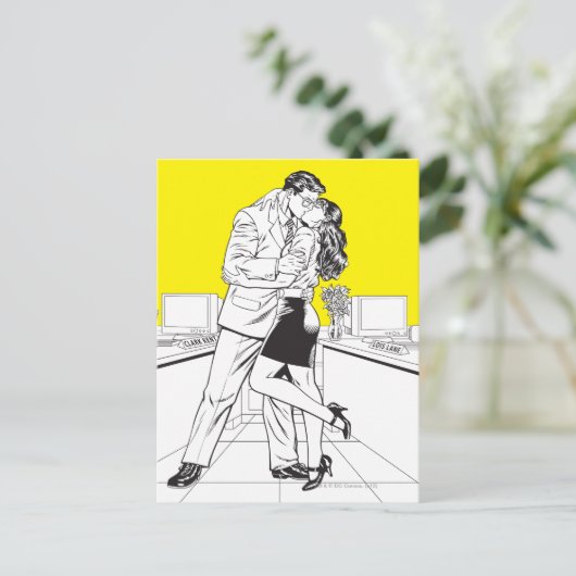 Superman Black and White 5 Postkarte (Stehend Vorderseite)