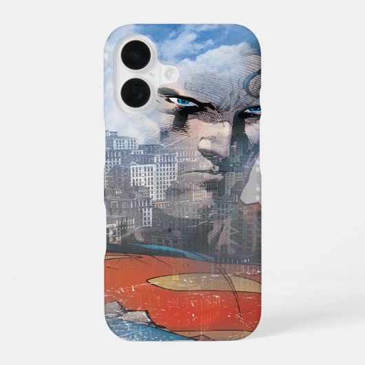 Superman Blick iPhone 16 Hülle (Rückseite)