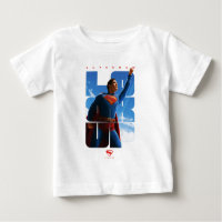 Superman Blick nach oben Pose