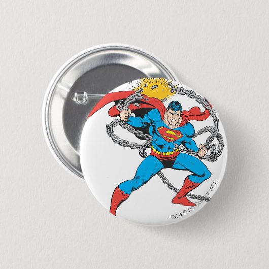 Superman Breaks Chains 3 Button (Vorne & Hinten)
