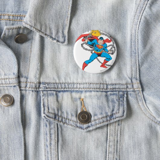 Superman Breaks Chains 3 Button (Beispiel)