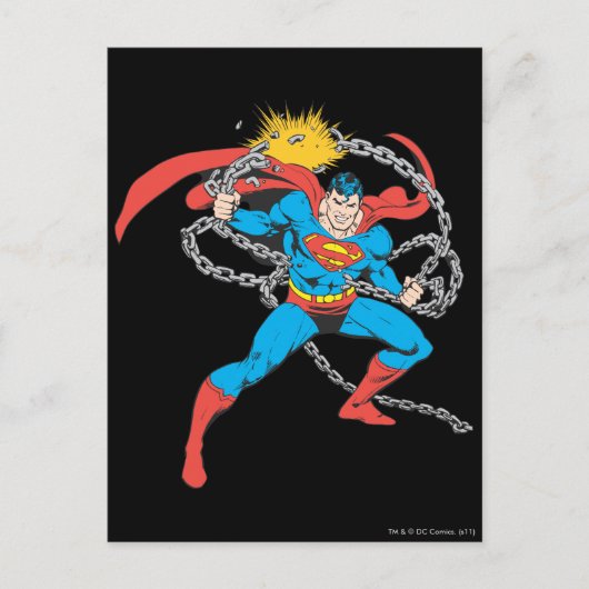 Superman Breaks Chains 3 Postkarte (Vorderseite)
