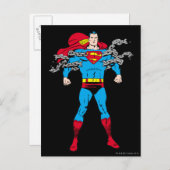 Superman Breaks Chains Postkarte (Vorne/Hinten)