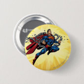 Superman bricht Ketten Button (Vorne & Hinten)