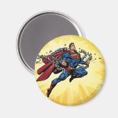 Superman bricht Ketten Magnet (Vorderseite/Rückseite)