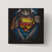 Superman | Brustkorbskizze eingefärbt Button (Vorderseite)
