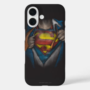 Superman   Brustkorbskizze eingefärbt iPhone 16 Hülle