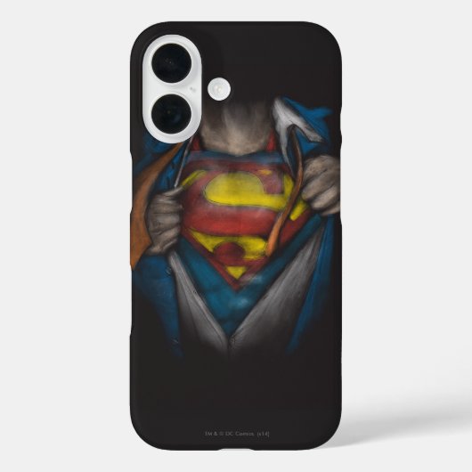 Superman | Brustkorbskizze eingefärbt Case-Mate iPhone Hülle (Rückseite)