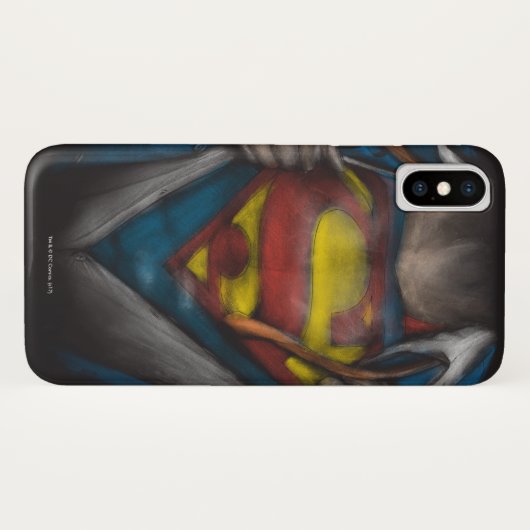 Superman | Brustkorbskizze eingefärbt Case-Mate iPhone Hülle (Rückseite (Horizontal))