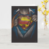 Superman | Brustkorbskizze eingefärbt Karte (Gelbe Blume)