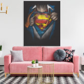 Superman | Brustkorbskizze eingefärbt Leinwanddruck (Insitu (Wohnzimmer))