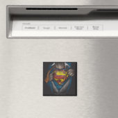 Superman | Brustkorbskizze eingefärbt Magnet (In Situ (Geschirrspüler))
