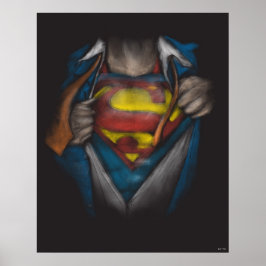 Superman | Brustkorbskizze eingefärbt Poster