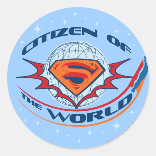 Superman Citizen of the World Runder Aufkleber (Vorderseite)