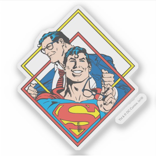Superman/Clark Kent Aufkleber (Vorderseite)