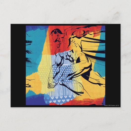 Superman Colorful Postkarte (Vorderseite)