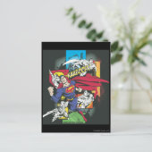 Superman Comic Black Postkarte (Stehend Vorderseite)