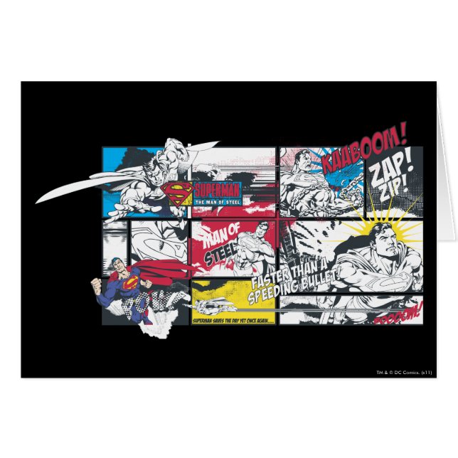 Superman Comic Book Collage (Vorderseite (Horizontal))