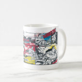 Superman Comic Book Collage Kaffeetasse (VorderseiteRechts)