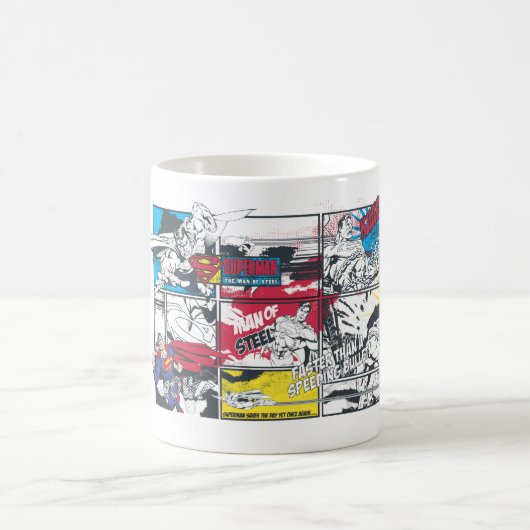Superman Comic Book Collage Kaffeetasse (Mittel)