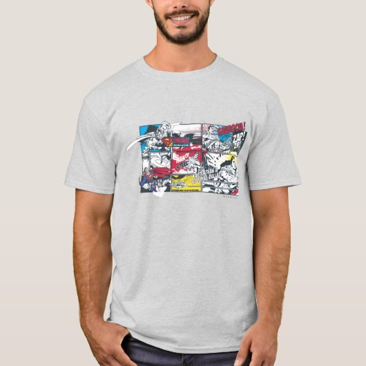 Superman Comic Book Collage T-Shirt (Vorderseite)