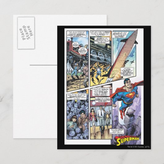 Superman Comic Panel - Clarks Herkunft 2 Postkarte (Vorne/Hinten)