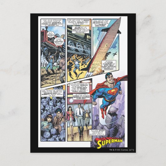 Superman Comic Panel - Clarks Herkunft 2 Postkarte (Vorderseite)