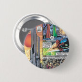 Superman Comic Panel - Clarks Herkunft Button (Vorne & Hinten)