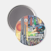 Superman Comic Panel - Clarks Herkunft Magnet (Vorderseite/Rückseite)