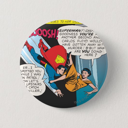 Superman Comic Panel - Lois Plunges Button (Vorderseite)