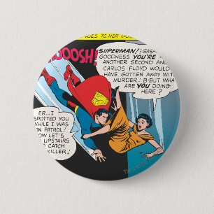 Superman Comic Panel - Lois Plunges Button