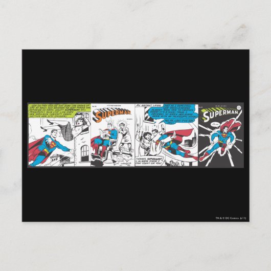 Superman Comic Panels 2 Postkarte (Vorderseite)